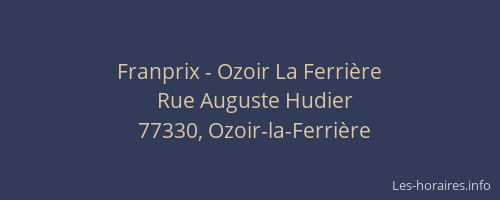 Franprix - Ozoir La Ferrière