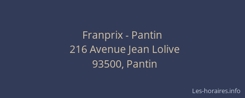 Franprix - Pantin