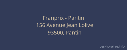 Franprix - Pantin