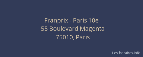 Franprix - Paris 10e