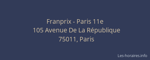 Franprix - Paris 11e