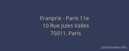 Franprix - Paris 11e