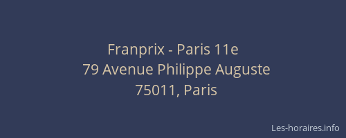 Franprix - Paris 11e