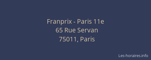 Franprix - Paris 11e