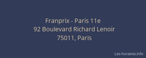 Franprix - Paris 11e