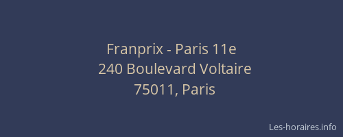 Franprix - Paris 11e
