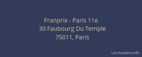 Franprix - Paris 11e