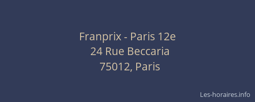 Franprix - Paris 12e