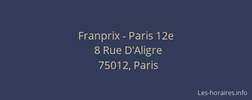 Franprix - Paris 12e