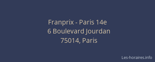 Franprix - Paris 14e