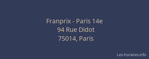 Franprix - Paris 14e