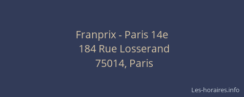 Franprix - Paris 14e