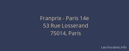 Franprix - Paris 14e