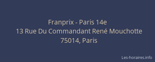 Franprix - Paris 14e