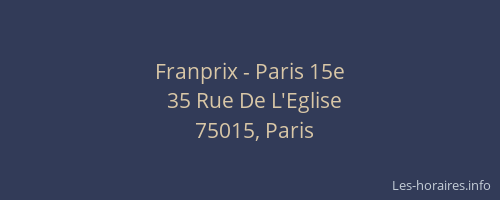 Franprix - Paris 15e