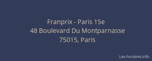 Franprix - Paris 15e