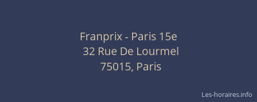 Franprix - Paris 15e