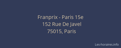 Franprix - Paris 15e