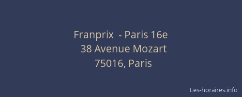 Franprix  - Paris 16e