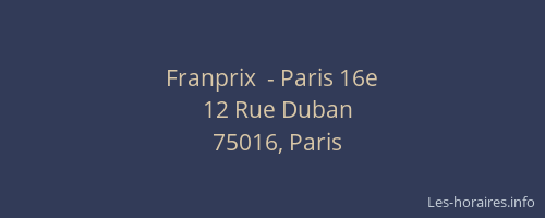 Franprix  - Paris 16e
