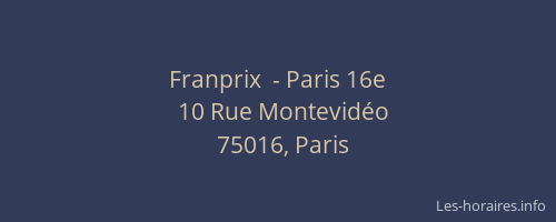 Franprix  - Paris 16e