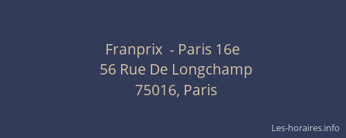 Franprix  - Paris 16e