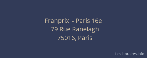 Franprix  - Paris 16e