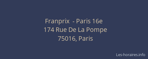 Franprix  - Paris 16e