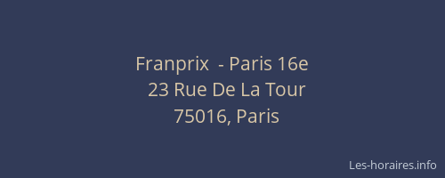 Franprix  - Paris 16e