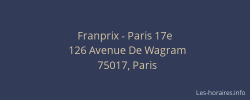Franprix - Paris 17e