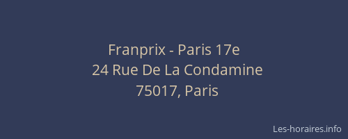 Franprix - Paris 17e