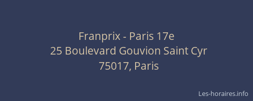 Franprix - Paris 17e