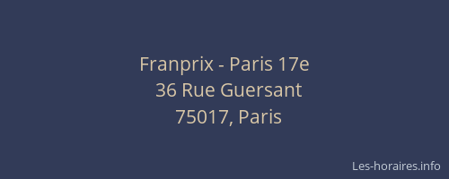 Franprix - Paris 17e