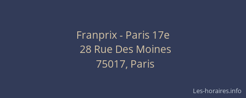 Franprix - Paris 17e