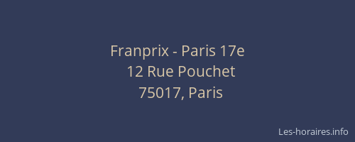 Franprix - Paris 17e