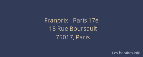 Franprix - Paris 17e