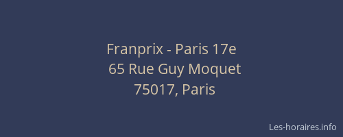 Franprix - Paris 17e