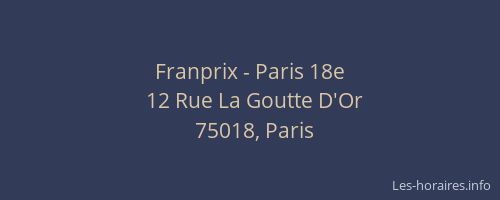 Franprix - Paris 18e