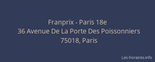 Franprix - Paris 18e