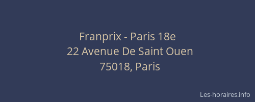 Franprix - Paris 18e