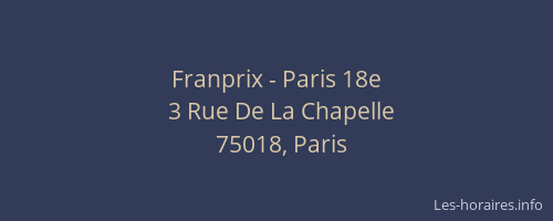 Franprix - Paris 18e