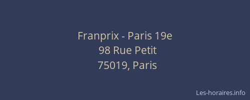 Franprix - Paris 19e