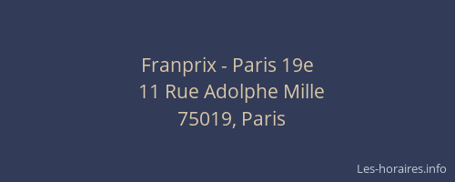 Franprix - Paris 19e