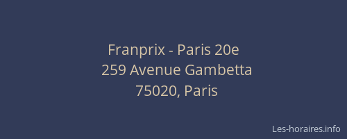 Franprix - Paris 20e