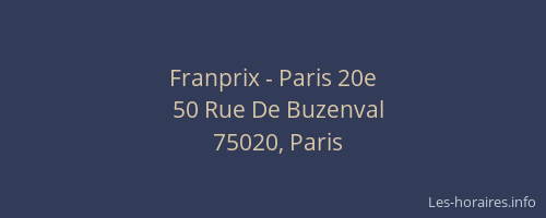 Franprix - Paris 20e