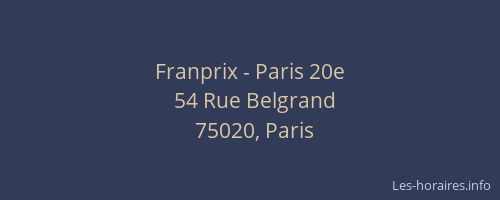 Franprix - Paris 20e