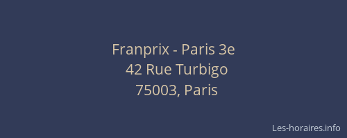Franprix - Paris 3e