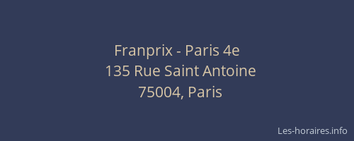 Franprix - Paris 4e