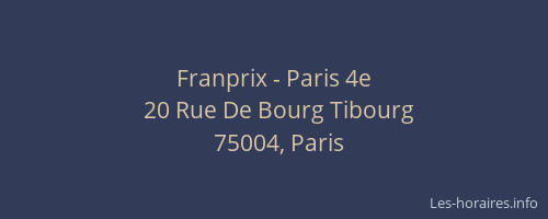 Franprix - Paris 4e