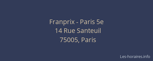 Franprix - Paris 5e